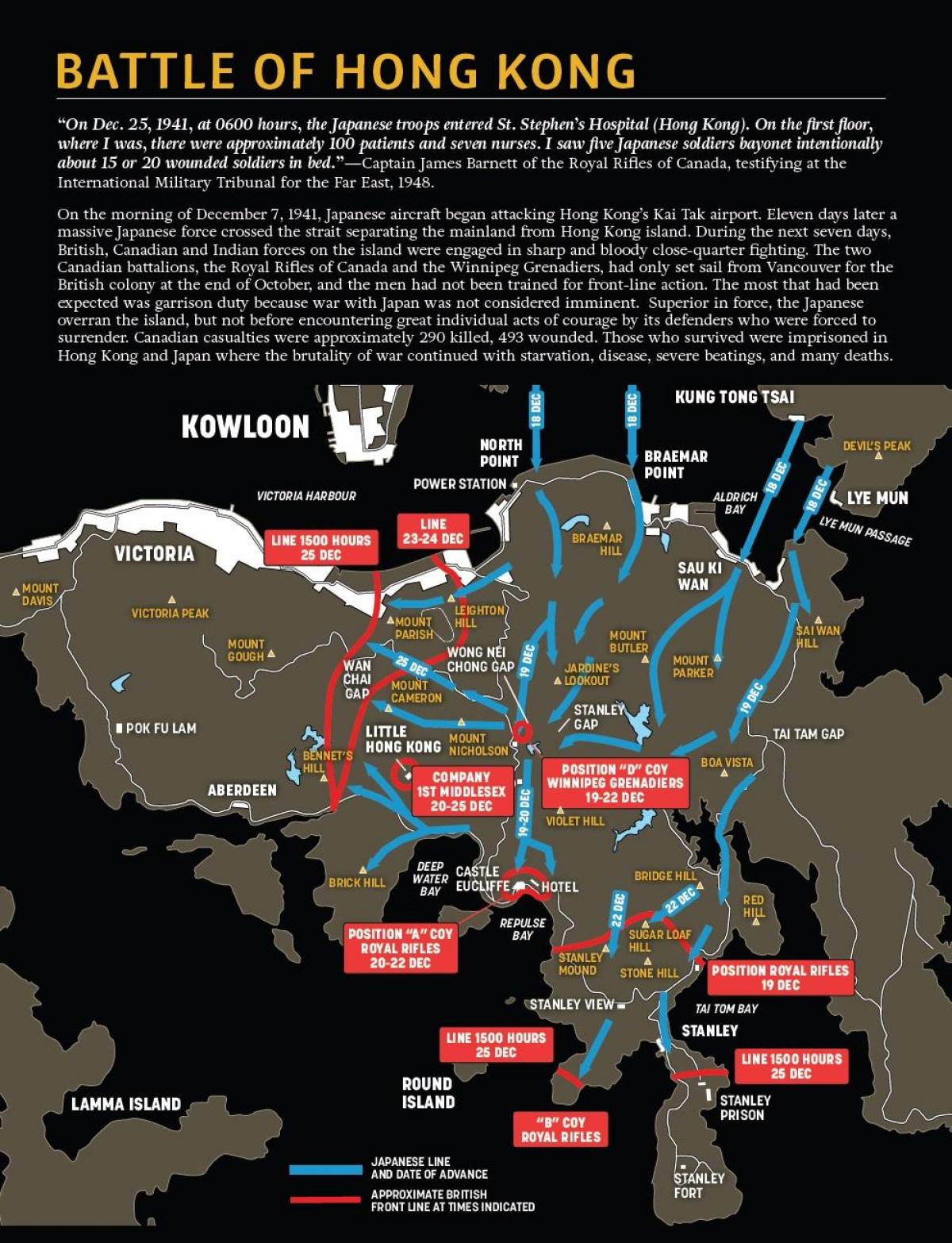 térkép csata Hong Kong
