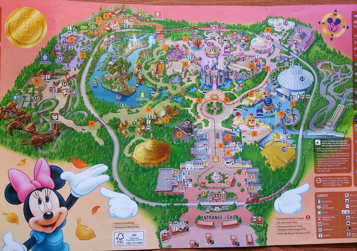 Hong Kong Disney térkép