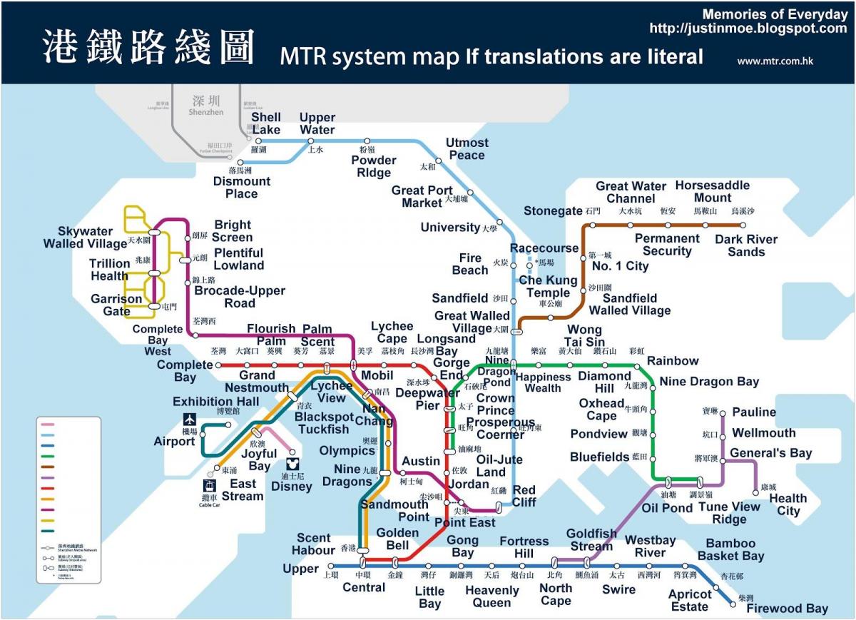 Hongkong metró térkép