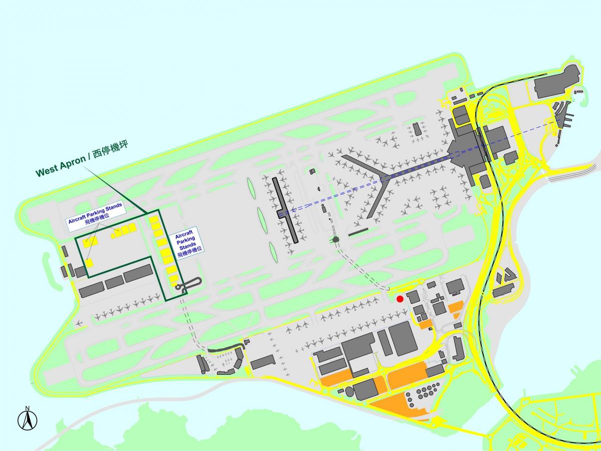 Hong Kong nemzetközi repülőtér térkép