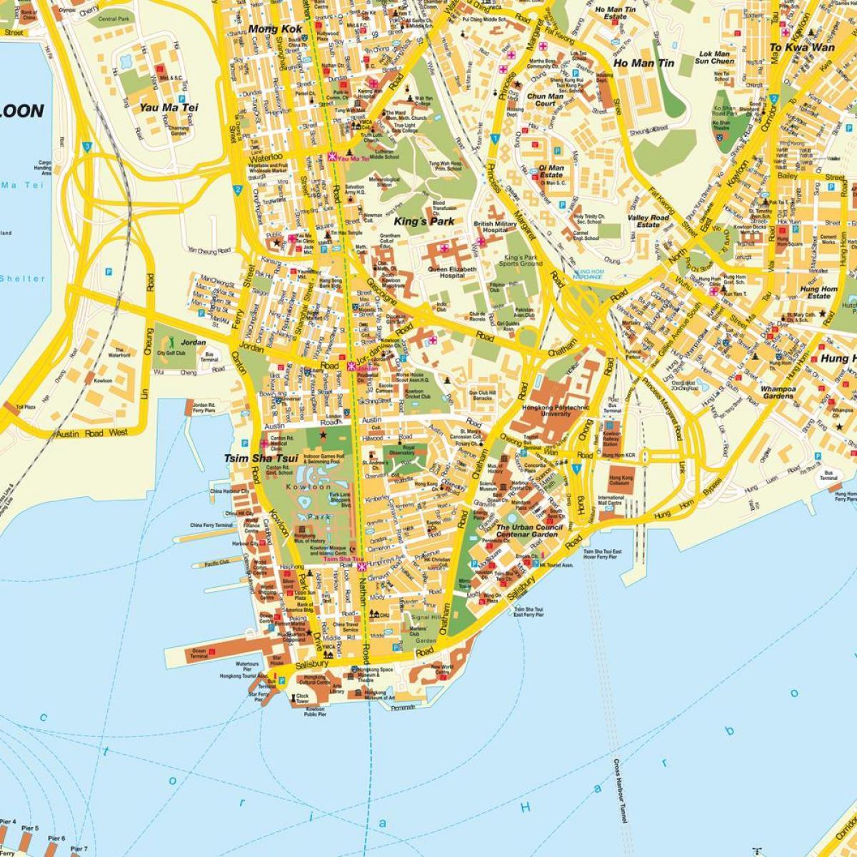 térkép Hong Kong, Kína