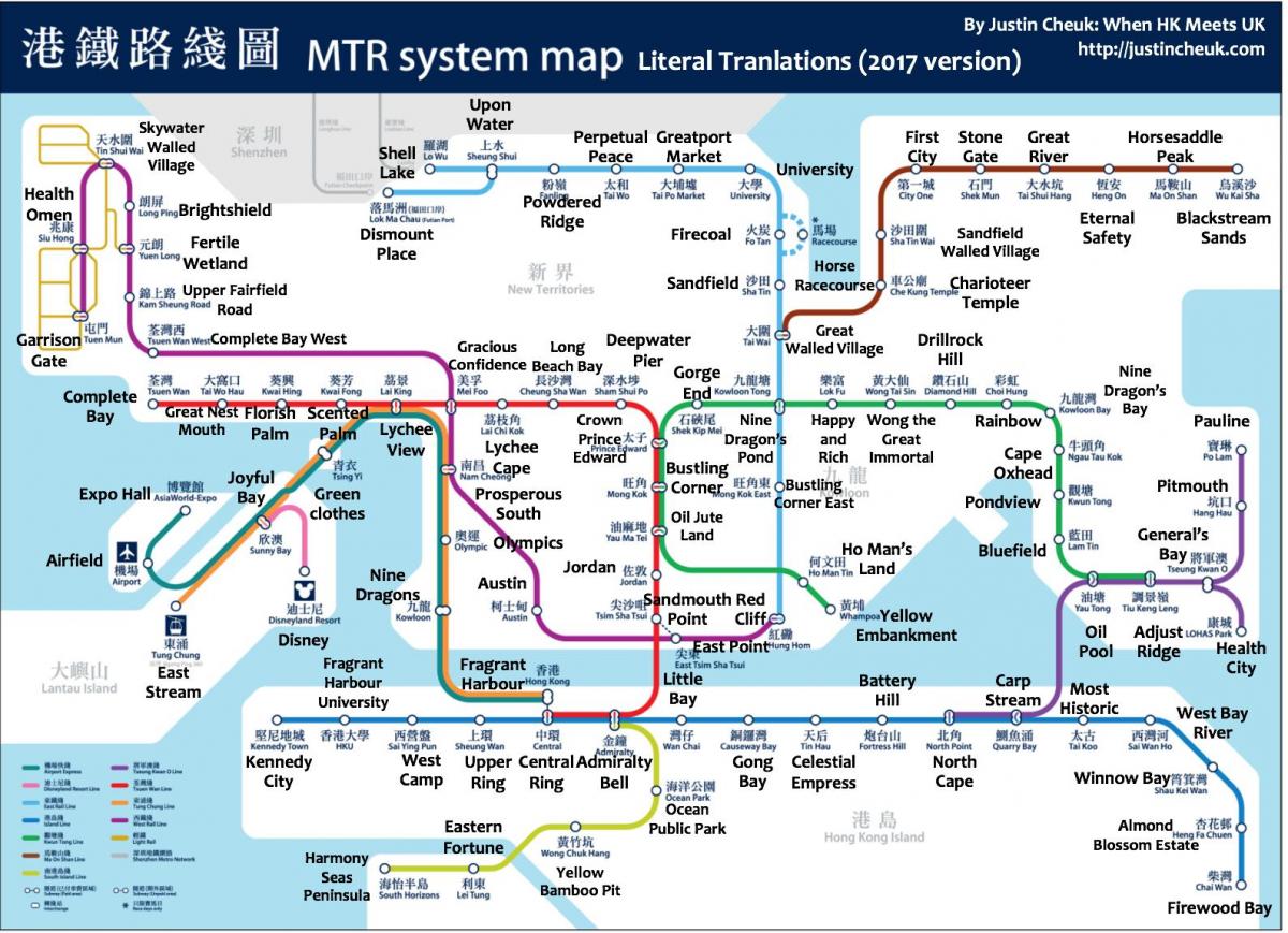 HK metró térkép