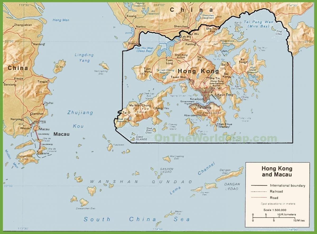 politikai térkép Hong Kong