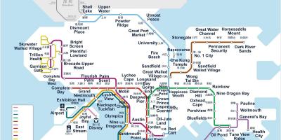 Hongkong metró térkép