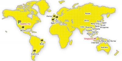 Hong Kong a világ térkép