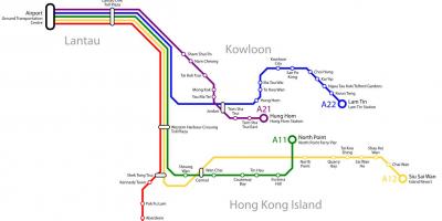 Hong Kong busz útvonal térkép