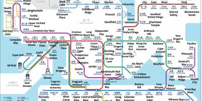Térkép Hong Kong MTR