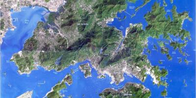 Műholdas térkép Hong Kong