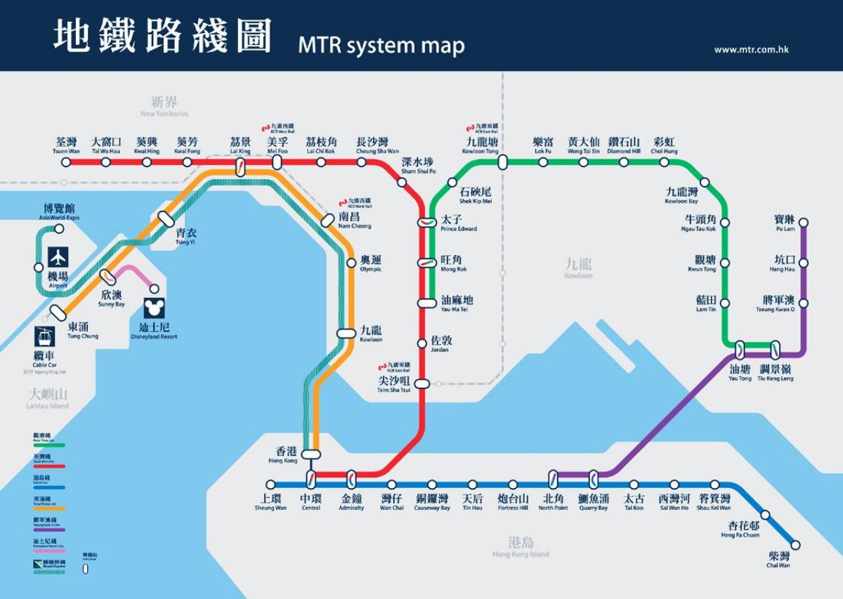 causeway bay MTR pályaudvar térkép