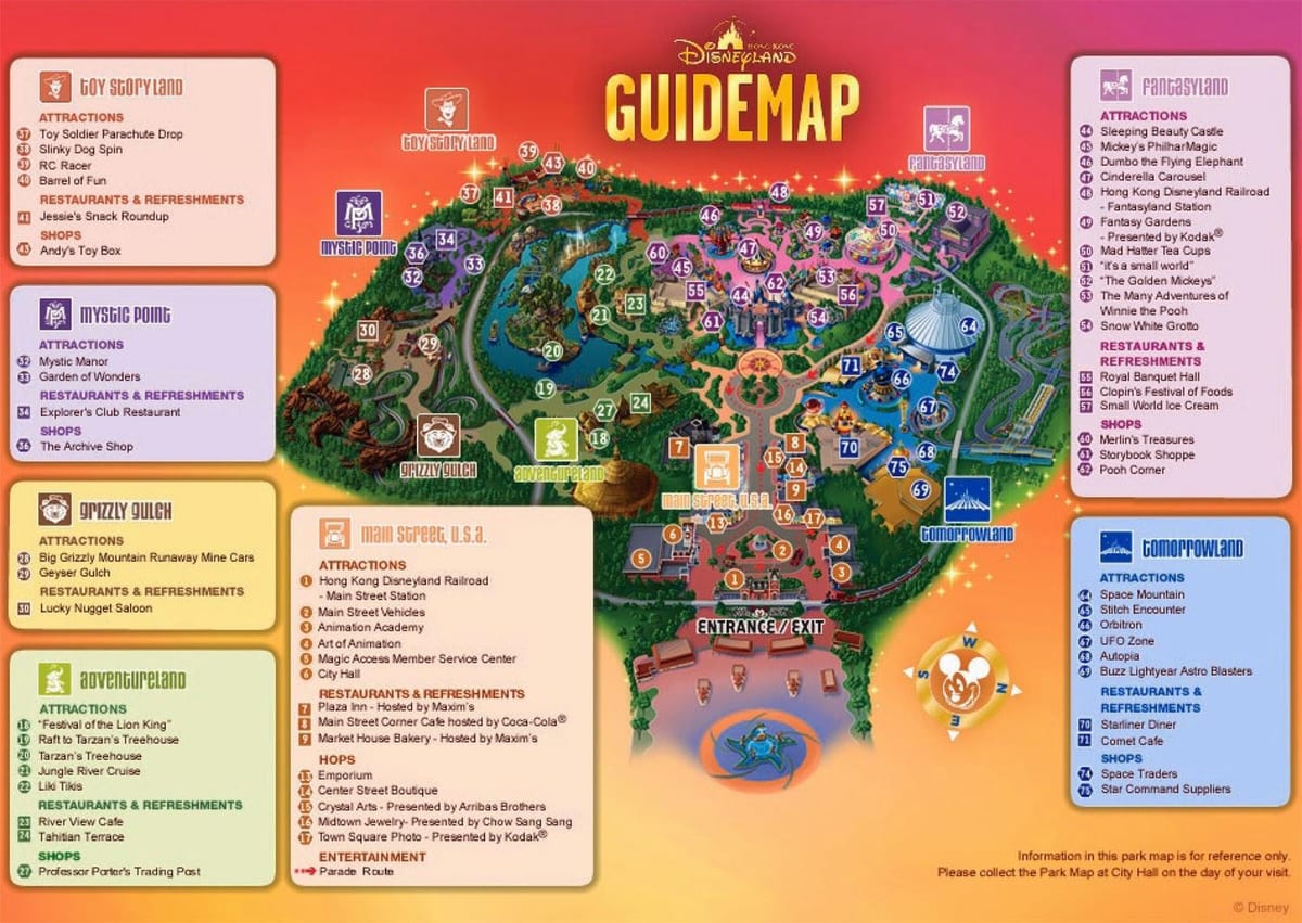 Hong kong Disneyland térkép