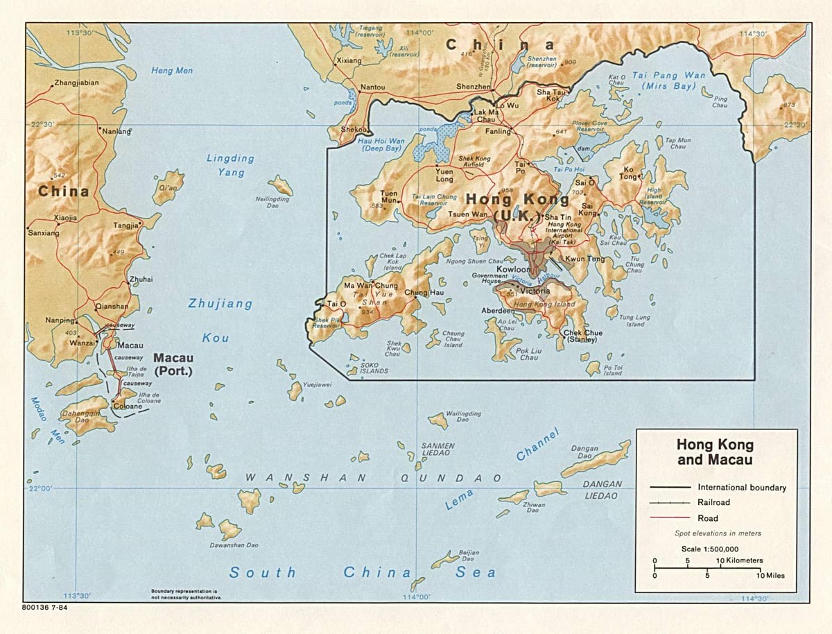 térkép Hong Kong, Makaó
