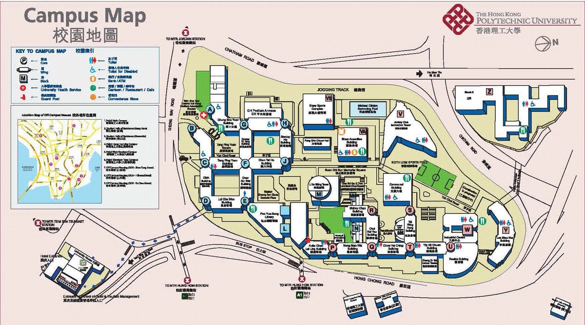 térkép Hong Kong polytechnic university