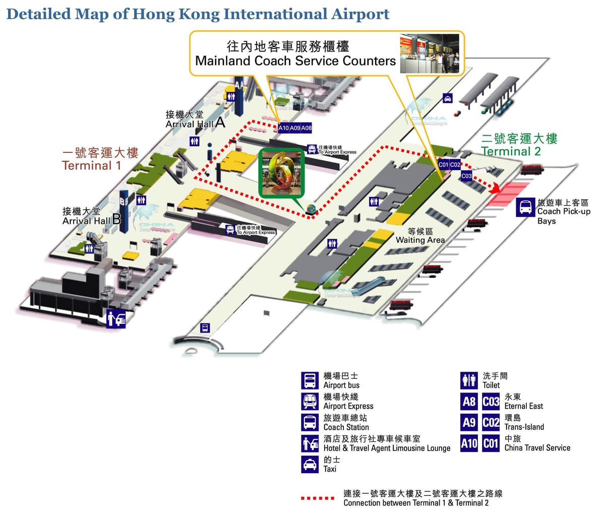 térkép Hong Kong-i repülőtér