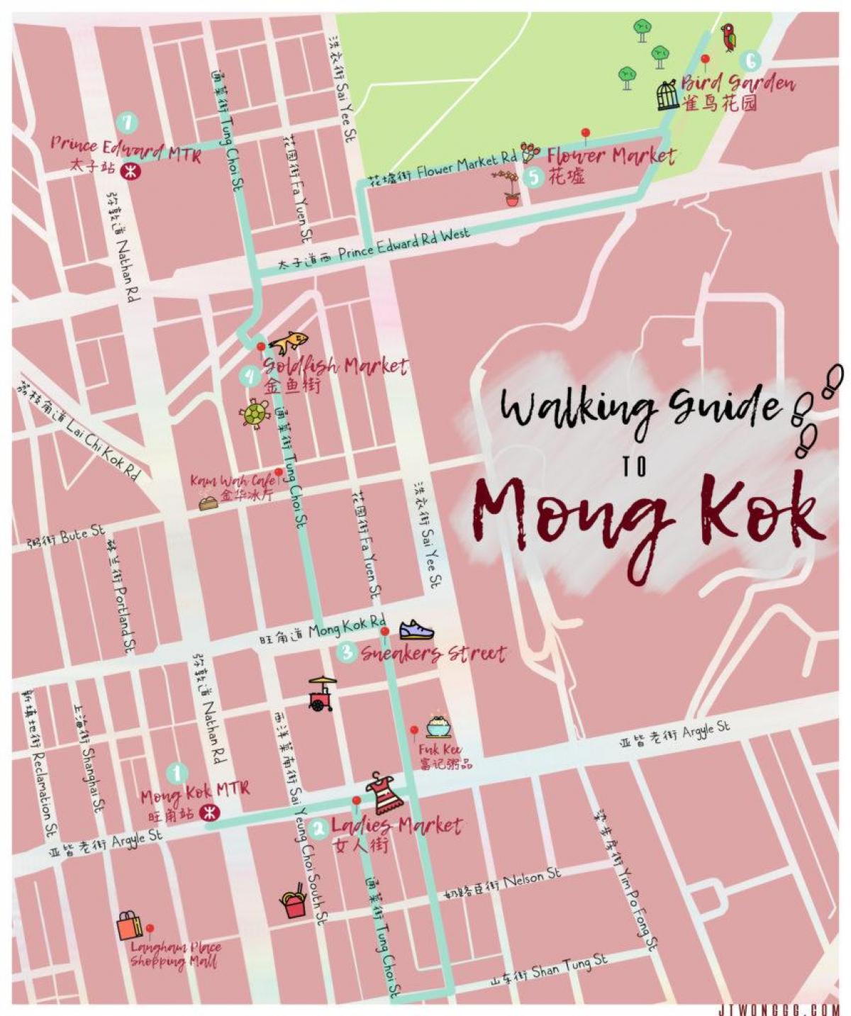 térkép Mong Kok-Hong Kong