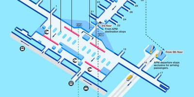 Hong Kong repülőtéri kapu térképen