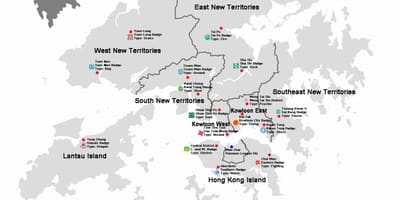 Térkép Hong Kong kerületek