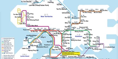 Metró térkép Hong Kong