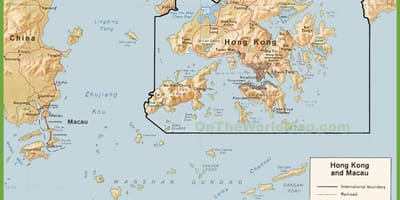 Politikai térkép Hong Kong