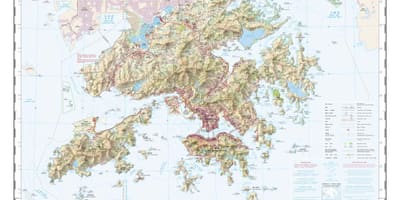 Szintvonal térkép Hong Kong