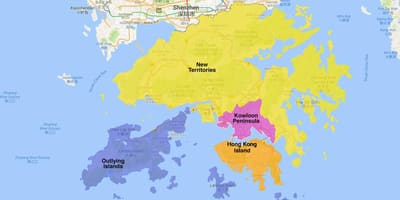 Térkép Hong Kong területén