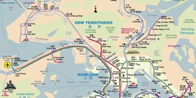 MTR térkép Hong Kong