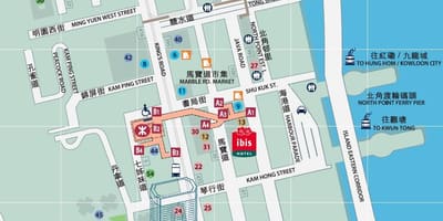 North point MTR állomás kijárati térkép