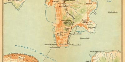 Régi térkép Hong Kong