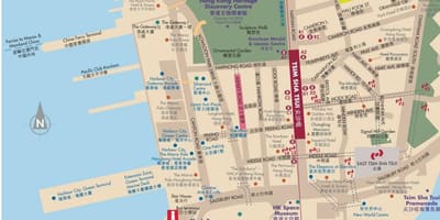 Hong Kong térkép Kowloon
