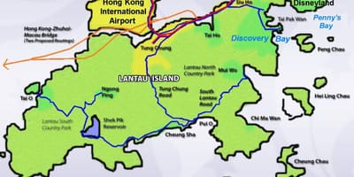 Valahol lantau island-Hong Kong térkép